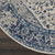 8' Ivory And Light Blue Floral Medallion Distressed Round Rug