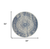 8' Ivory And Light Blue Floral Medallion Distressed Round Rug