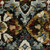 5' X 7' Red Tan And Ivory Medallion Area Rug