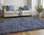 5' X 8' Blue Shag Hand Tufted Area Rug