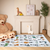 8' X 11' Gray Brown and Green Juvenile Alphabet Youthful Area Rug