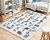8' X 11' Gray Brown and Green Juvenile Alphabet Youthful Area Rug
