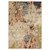 7' X 10' Beige Pink And Yellow Abstract Area Rug With Fringe