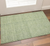 2' X 3' Green And Light Green Wool Striped Hand Tufted Area Rug