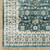 8' Teal And Ivory Oriental Distressed Runner Rug