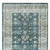 8' Teal And Ivory Oriental Distressed Runner Rug