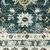 8' Teal And Ivory Oriental Distressed Runner Rug