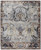 7' X 10' Gray Black and Red Ikat Power Loom Area Rug