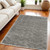 5' X 7' Gray Chevron Shag Area Rug