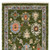 6' Green Gray And Light Blue Oriental Runner Rug With Fringe