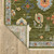 6' Green Gray And Light Blue Oriental Runner Rug With Fringe