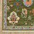 6' Green Gray And Light Blue Oriental Runner Rug With Fringe
