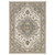 2' X 3' Ivory And Gold Medallion Distressed Area Rug With Fringe