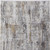 3' X 5' Gray Ivory and Gold Abstract Power Loom Area Rug With Fringe