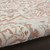 8' Ivory and Red Floral Non Skid Runner Rug