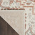 8' Ivory and Red Floral Non Skid Runner Rug