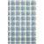 5' X 7' Blue And Ivory Wool Plaid Hand Tufted Area Rug