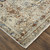 10' Red Tan and Blue Oriental Power Loom Worn Faded Runner Rug With Fringe
