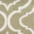5' X 7' Olive Green and Ivory Trellis Non Skid Area Rug