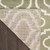 5' X 7' Olive Green and Ivory Trellis Non Skid Area Rug