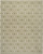 5' X 7' Olive Green and Ivory Trellis Non Skid Area Rug