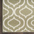 5' X 7' Olive Green and Ivory Trellis Non Skid Area Rug