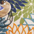 8' Round Ivory And Blue Round Floral Indoor Outdoor Area Rug