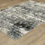 7' X 10' Ivory And Gray Abstract Area Rug