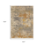 3' X 5' Beige And Gold Abstract Area Rug With Fringe