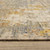 3' X 5' Beige And Gold Abstract Area Rug With Fringe