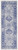 8' Ivory and Navy Blue Geometric Distressed Non Skid Runner Rug