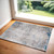 3' X 5' Ivory Gray and Blue Abstract Power Loom Area Rug With Fringe