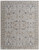 7' X 10' Gray Blue and Red Ikat Power Loom Worn Faded Area Rug With Fringe