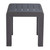 23" Black Aluminum Square Outdoor Side Table