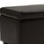 48" Brown Faux Leather and Solid Wood Upholstered Storage Bench With Flip Top