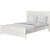 White Solid Wood King Bed Frame