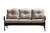 69" Beige Polyester Blend Settee With Black Legs