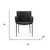 Black Faux Leather and Steel Dining Arm Chair