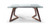63" Clear and Brown Glass and Solid Wood Self-Storing Leaf Dining Table