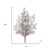 Set of Six 10" White Green And Brown Artificial Pine