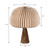 16" Natural Geometric Table Lamp With Dome Shade