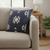 20" Navy Blue And Off White Southwestern Cotton Throw Pillow Cover