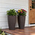 Set of Two Brown Recycled Plastic Round Self Watering Planter Box