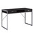 48" Dark Brown and Silver Computer Desk With Two Drawers