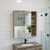 18" Natural Wood Floating Single Door Bathroom Vanity And Medicine Cabinet With Mirror