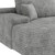 135" Gray Corduroy Modular Universal Sofa With Ottoman And Toss Pillows