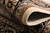 9' Black Tan And Brown Oriental Runner Rug