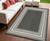 4' X 6' Black Geometric Indoor Outdoor Area Rug