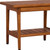 18" X 24" Brown Teak Rectangular Shower Bench With Shelf