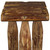 24" Brown Distressed Reclaimed Wood Square End Table